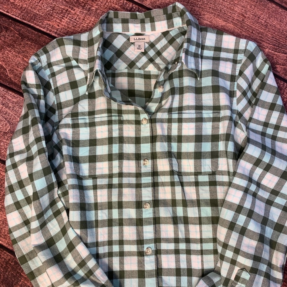 L.L. Bean Freeport Flannel Shirt Size Medium